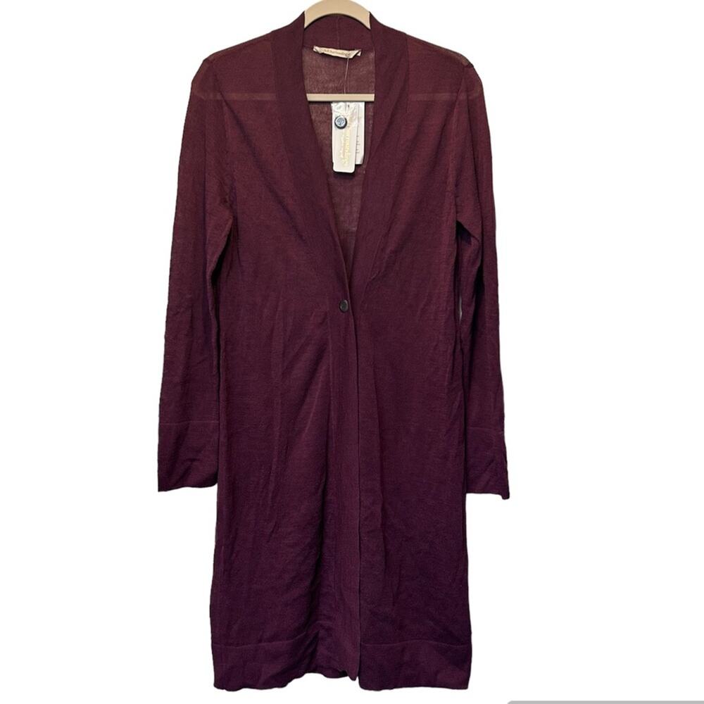 Soft Surroundings Plum Purple Burgundy Duster Cardigan Light Weight Size Medium